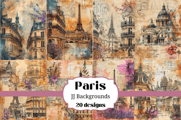 Bring Parisian Charm to Your Projects with These 20 Junk Journal Backgrounds