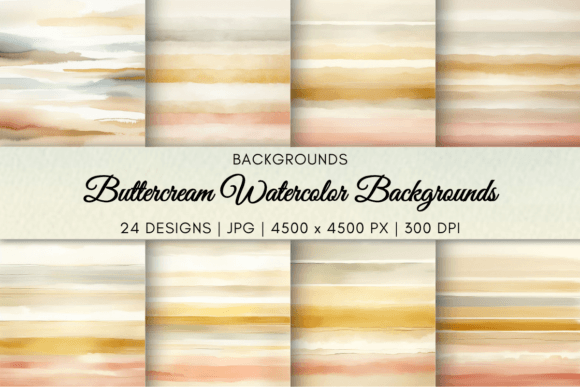 Buttercream Watercolor Backgrounds: Your Palette for Calm