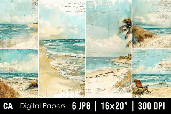 Capture Coastal Nostalgia with Vintage Beach Backgrounds