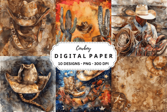 Capturing the Spirit of the West with Watercolor Cowboy Backgrounds