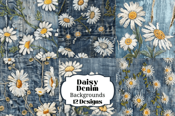 Daisy & Denim: 12 Seamless Backgrounds for Creative Projects