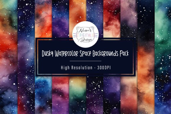 Dusky Watercolor Space Backgrounds: A Designer's Guide