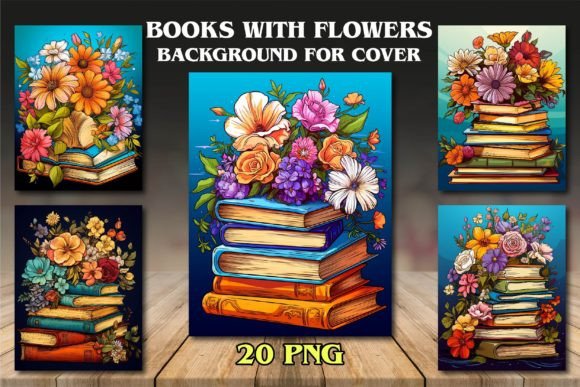 Elevate Your Covers: Books with Flowers Backgrounds
