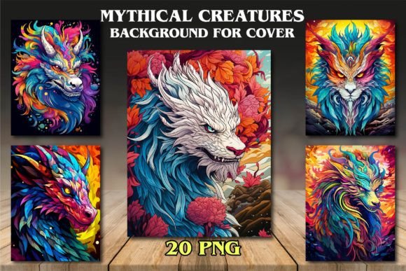 Enchanting Designs: Mythical Creatures Backgrounds for Cover