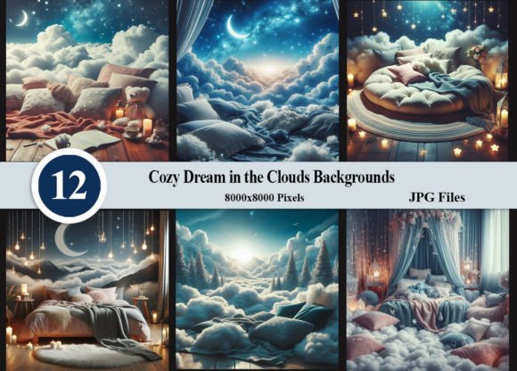 Escape the Ordinary with Cozy Dream in the Clouds Backgrounds Bed