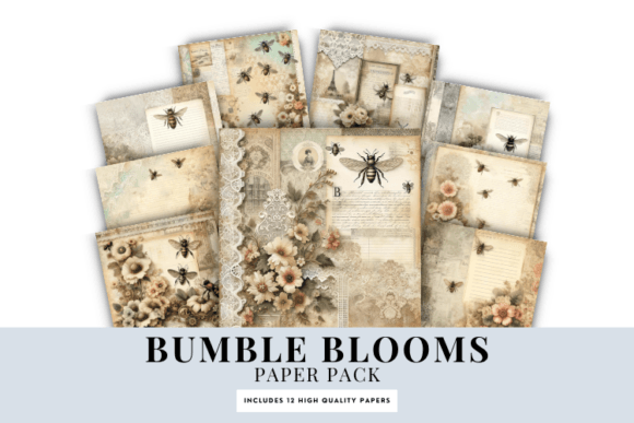 Floral Bee Vintage Paper Backgrounds: A Designer's Guide to Timeless Charm