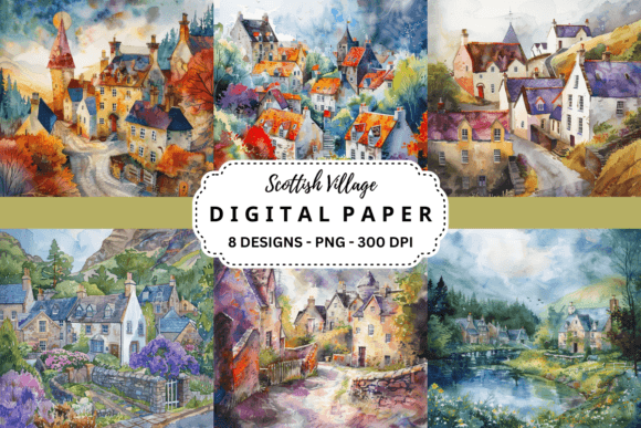Scottish Village Backgrounds: A Design Asset for Authentic Branding