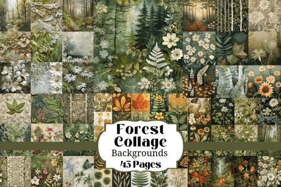 Unleash Your Creativity with 43 Forest Collage Backgrounds