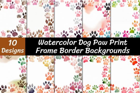 Unleashing Creativity with Watercolor Dog Paw Print Backgrounds