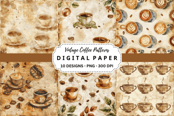 Vintage Coffee Patterns Backgrounds: A Designer's Warm Escape